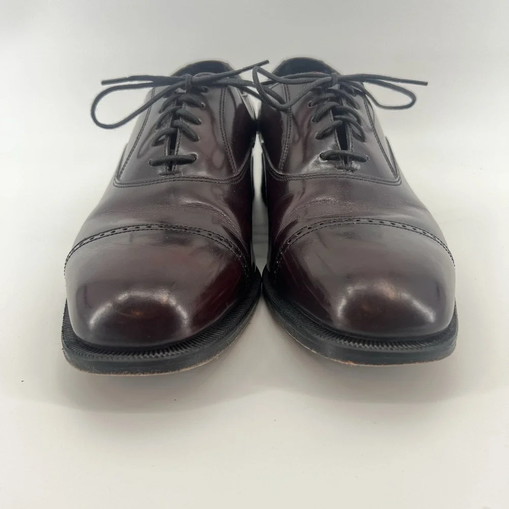 Florsheim Oxford‎ Mens Shoes Size 10D Burgundy Lexington Cap Toe 17067-05